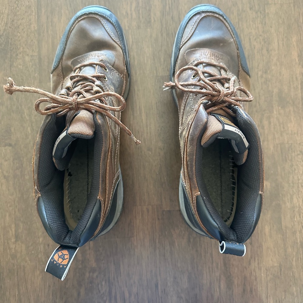 Ariat Men's Brown and Black Lace-Up Work Boots - Picture 2 of 10